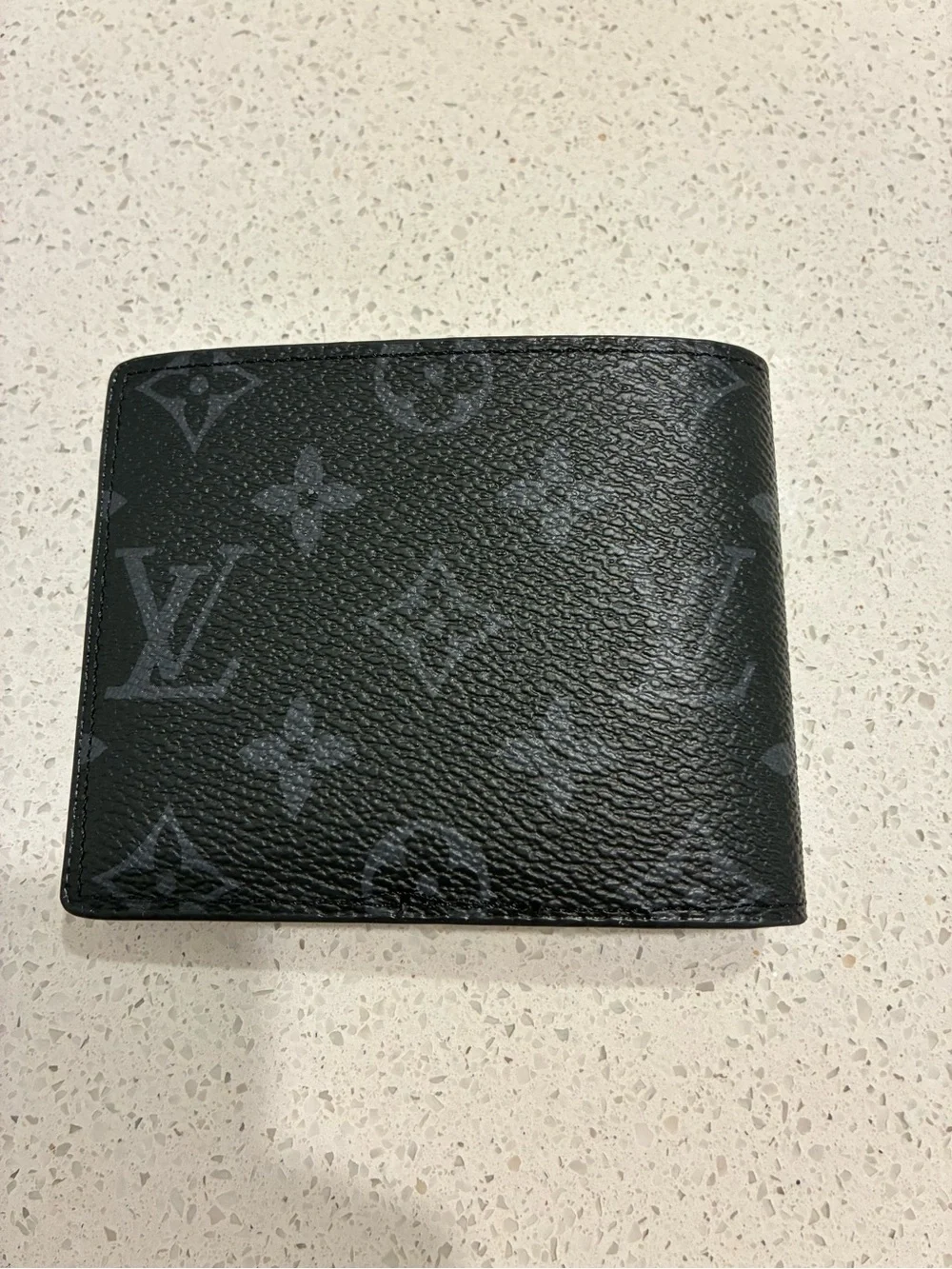 Louis Vuitton Black Monogram Compact Money Clip Wallet